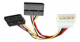 Cable Alimentacion Manhattan Convertidor De 1 Molex A 2 Sata 15Cm 349369